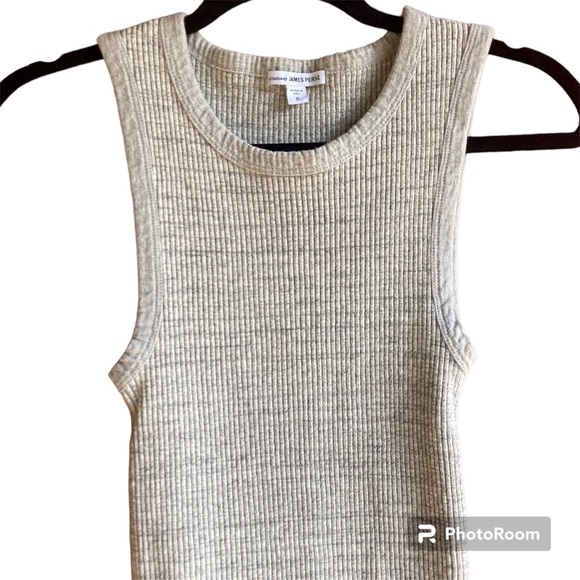 James Perse Ribbed Midi Bodycon Cotton Dress - Picture 2 of 6